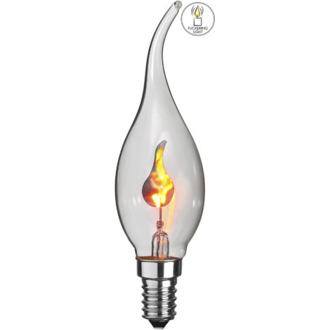 Dekoratives Leuchtmittel ,Flickering Flame', flackernd, E14, 3W, klar, warmweiß