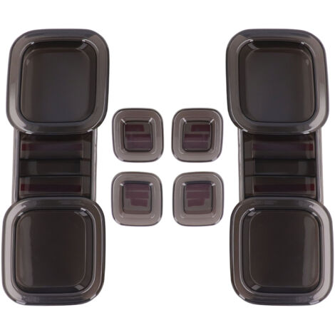 Dekoratives Lüftungsgitter-Abdeckungsset für Defender 110 L663 ab 2020 – Außen-Styling-Upgrade, transparent grau, 6-teilig, ABS