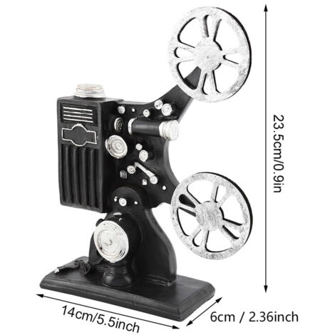 Dekoratives Vintage-Kino-Accessoire aus Kunstharz  23,5-cm-Filmprojektor-Modell  Retro-Stil fürs Wohnzimmer
