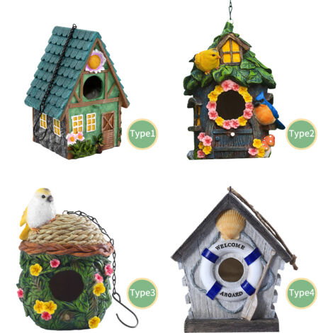 Dekoratives Vogelhaus aus Kunstharz, hängender Käfig, kuschelig für Kakadus, Aras, Wellensittiche und Finken