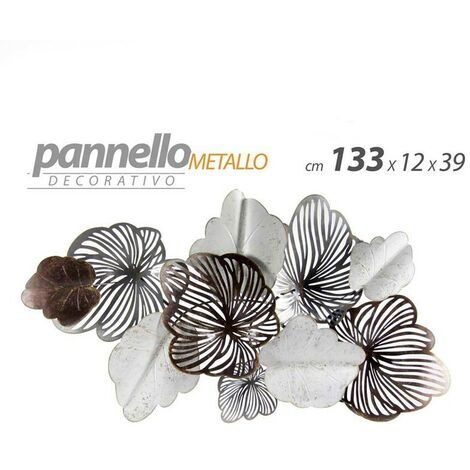 Dekoratives Wandpaneel aus Metall 133 x 69 x 12 cm