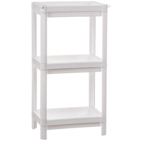 Dekorum Scaffale deBagno Scaffale Bianco Plastica 35,5 x 23 x 75 cm