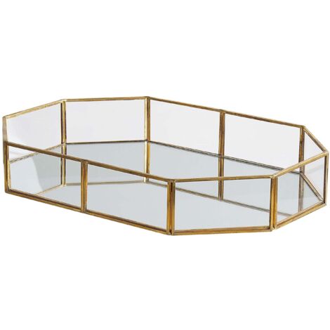 Dekotablett CHABRIS Glas Gold