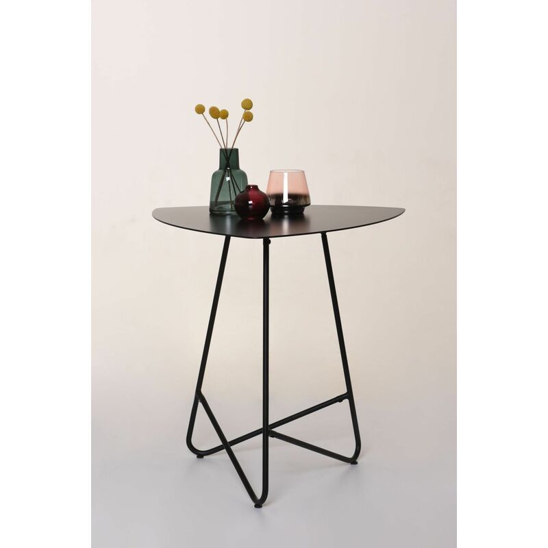 Dekotisch Beistelltisch Couchtisch pulverb. Stahlblech ROVIN - Schwarz - 55x55x57