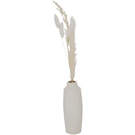 Dekovase aus Porzellan BIANCA, Trockenblumen, H. 16 cm