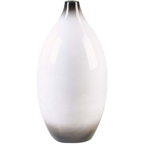 Dekovase BAEZA Keramik 46 cm Weiß