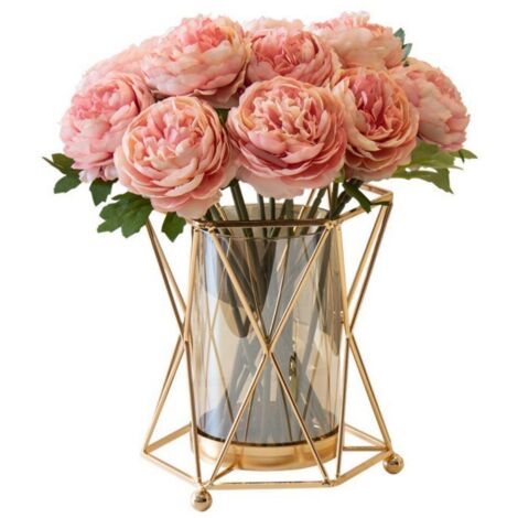 Dekovase Blumenvase Glas Reagenzgläser Für Blumen Vasen Mit Metall Ständer
