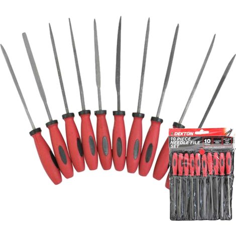 Dekton 10pc Mini Needle File Set Precision Micro Files Craft Work Jewellery