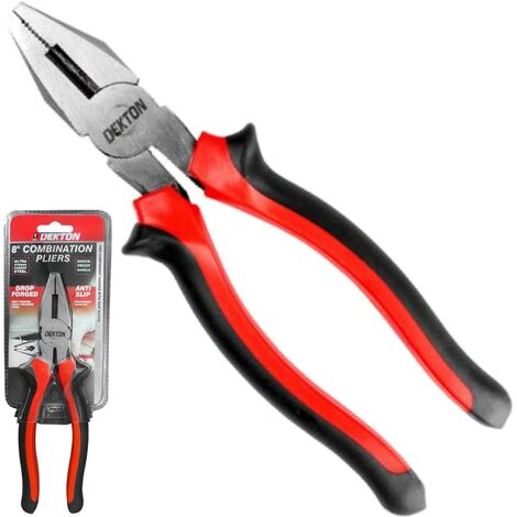 Dekton 200mm Soft Grip Combination Pliers Wire Cutters Plier Tool 8"