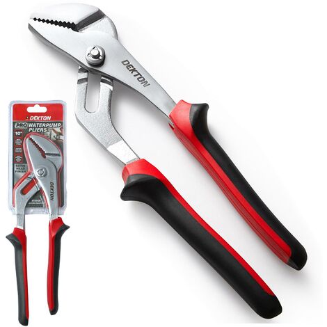 Dekton 250mm 10" Plumbers Soft Grip Waterpump Pipe Wrench Pliers Grips Pump