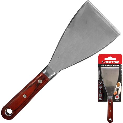 Dekton 3" Stainless Steel Wallpaper Paint Stripper Stripping Knife Tang Scraper