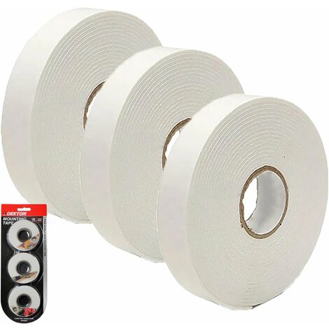 Dekton 3pc Release Line Double Sided Mounting Tape Foam Adhesive Roll 18mm X 2m
