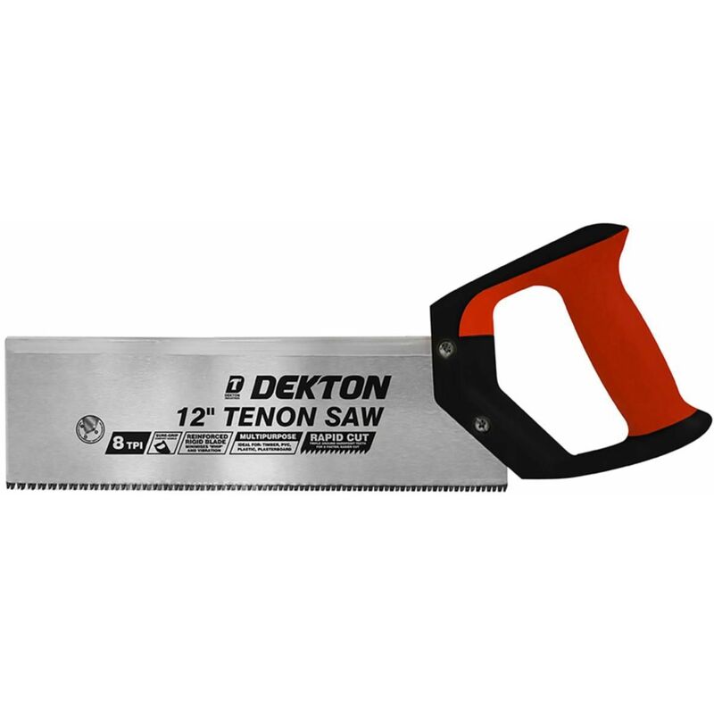 DT45670 12 inch 8TPI Triple Ground Hard Point Tenon Saw - Dekton