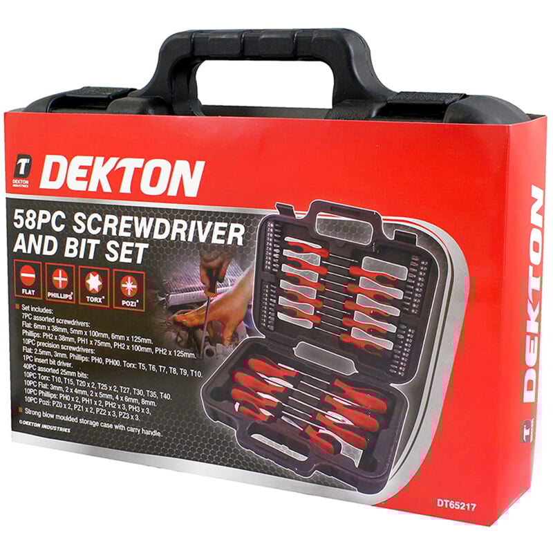Dekton DT65217 58PC SCREWDRIVER AND BIT SET