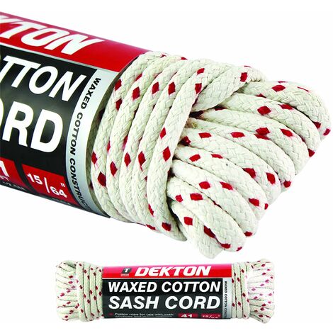 Dekton DT70416 Waxed Cotton Sash Cord 6mm X 12.5m