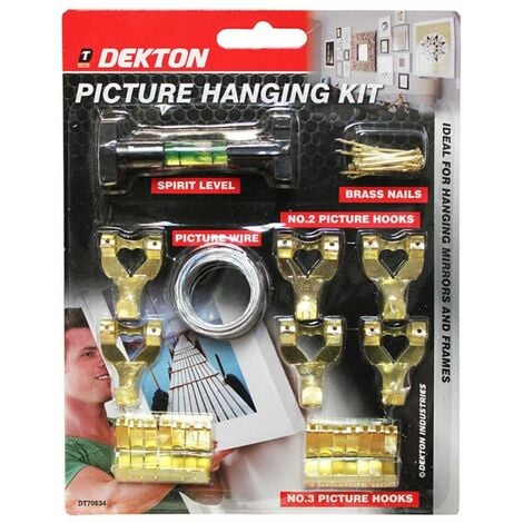 Picture Hooks (60 PCS) Picture Hanging Kit Assorted Picture Hanging Hooks  Non-Trace Hard Wall Hanger Hook White Picture Hanger Set : :  DIY & Tools