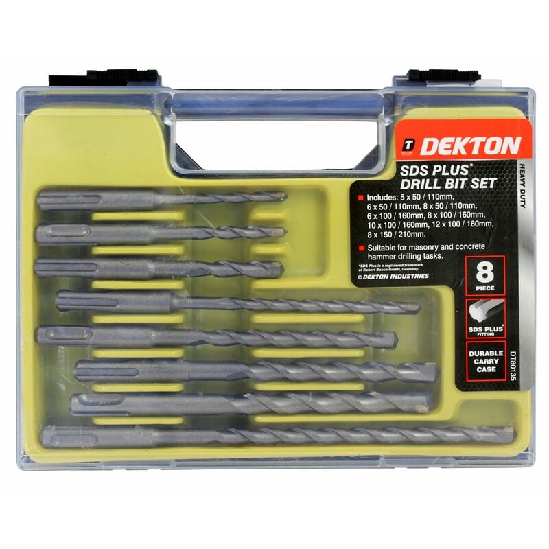 Dekton - 8 Piece Sds Plus* Drill Bit Set