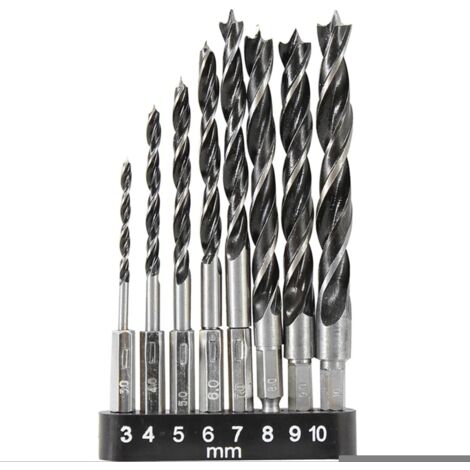 Dekton DT80283 8 Piece 1/4" Shank Wood Drill Set 3mm to 10mm