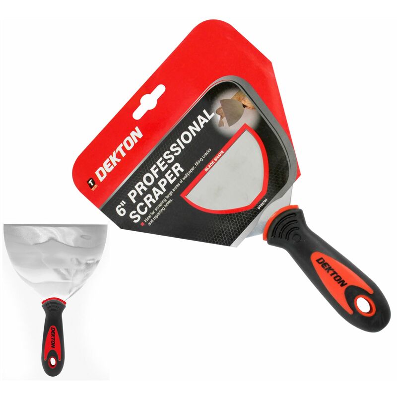 Dekton Professional Scrapers Paint Fill Knife Decorators Scraper Stainless Steel 6