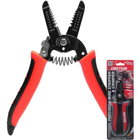 Dekton Precision Wire Stripping Crimping Crimper Cutting Plier Tool