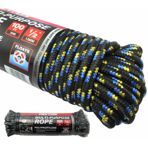 Dekton Utility Diamond Braided Polypropylene Multi Purpose Rope 13mm X 30m