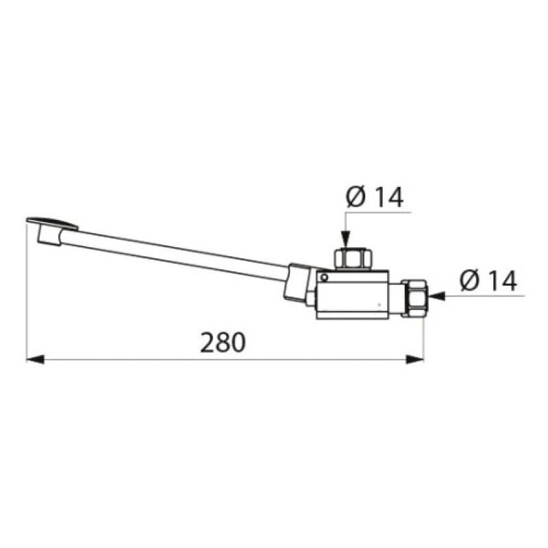 Mitigeur commande au pied MixFoot 739000 Delabie
