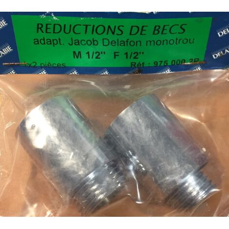 Delabie 975000.2P – Auslaufreduzierungen – J. Delafon Einloch-MF1/2-Zoll-Adapter (2 Stück)