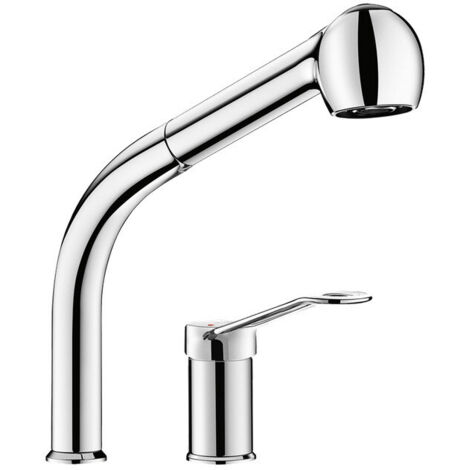 Delabie - Combiné mitigeur mécanique et colonne à douchette extractible H.200 mm laiton chromé