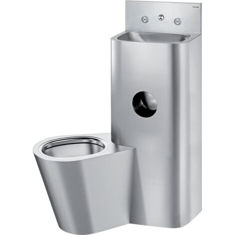 Delabie Combiné pour prisonnier KOMPACT TC WT WC sol, corps en 1.4301 sat