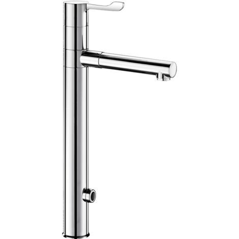 Delabie Elektron. MBatt. Schwenkausl.,H300mm,2 BIOCLIP-Edelstahlausl.