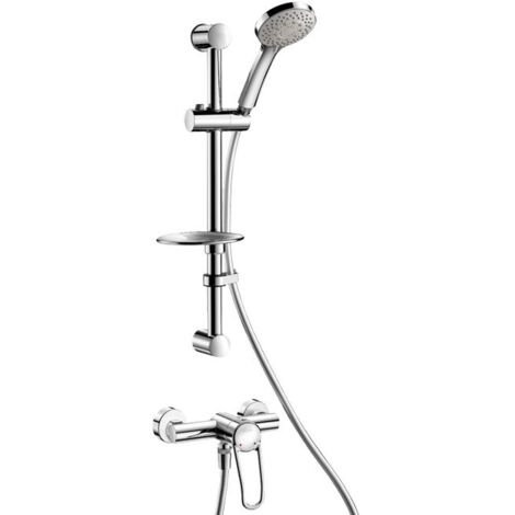 Delabie - Ensemble de douche avec mitigeur mécanique EP Securitouch raccords standards M1/2 M3/4