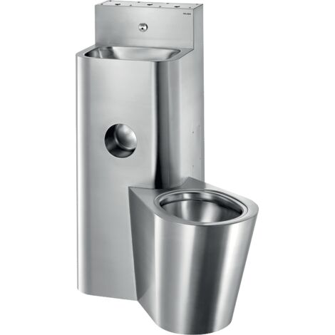 Delabie Kombi Mitigeur Compact TWW/TW, WT pour WC sol, corps en acier inoxydable 1.4301 sat