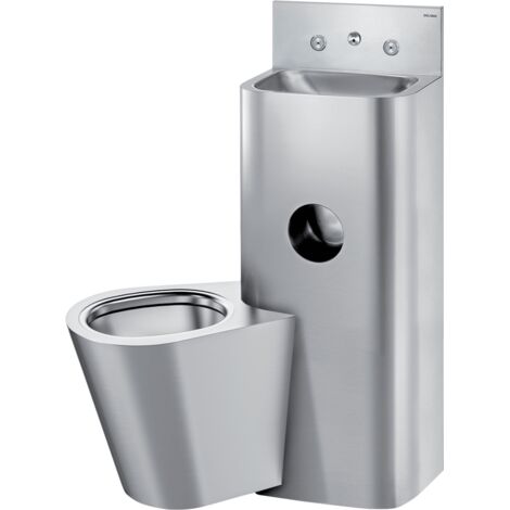 Delabie Kombi prisonnier KOMPACT TC, WT, paroi WC, acier inoxydable 1.4301 sat