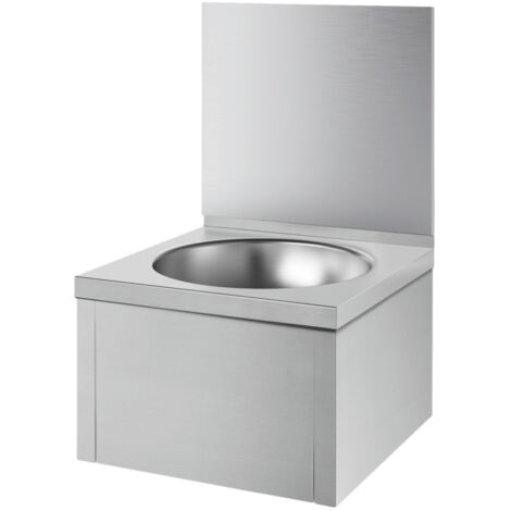 Delabie Lavabo SXS ou robinet avec panneau arrière Edst. 1.4301 satiné