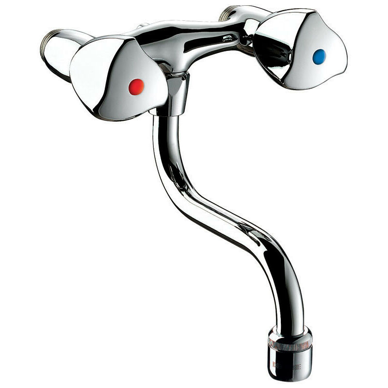 

Delabie - Mezclador de fregadero MM1/2" distancia central 110 mm L.120 latón cromado