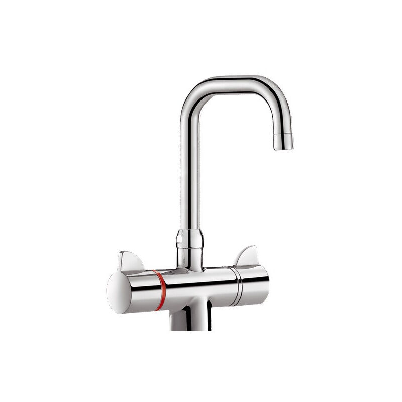 

Mezclador termostático de lavabo SECURITHERM con caño giratorio H.205 L.150 - Delabie