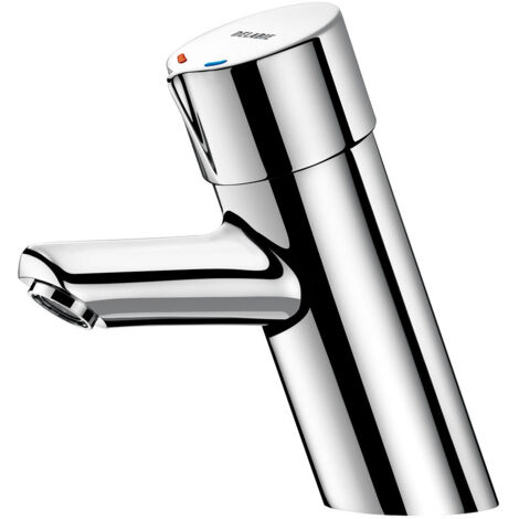 Delabie – Mitigeur de lavabo temporisé – Monocommande sur plage – Débit 3 l/min ajustable – Laiton massif chromé – Fixation renforcée inox