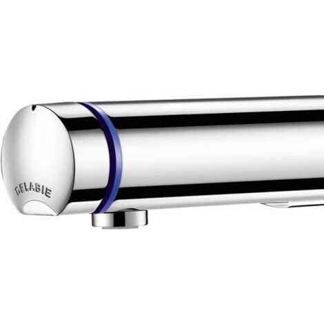 Delabie – Mitigeur lavabo mural 794050 – Corps en laiton massif chromé – Déclenchement souple – Adapté PMR – Hauteur 110mm