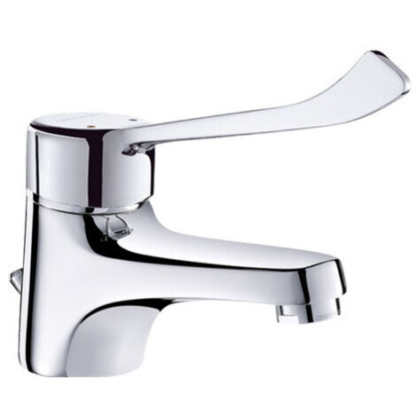 Delabie - Mitigeur mécanique de lavabo H.45 avec tirette et vidage Laiton chromé