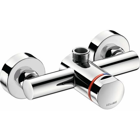 Delabie – Mitigeur temporisé mural Tempomix 3 – Bec haut 12 l/min – Déclenchement souple avec réglage de température – Garantie 30 ans