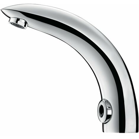 Delabie – Robinet électronique de lavabo temporisé – Détection infrarouge – Débit réglable 1,5 à 6 l/min – Boîtier IP65 – Corps laiton chromé