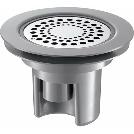 Delabie – Siphon de sol réglable 114 mm – Débit 36 l/min – Garde d'eau 50 mm – Installation horizontale/verticale – Résistant jusqu'à 85°C