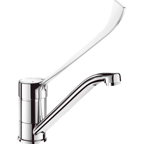 Delabie SPT-EHM Schwenkauslauf H.145 L.215, Hygienehebel