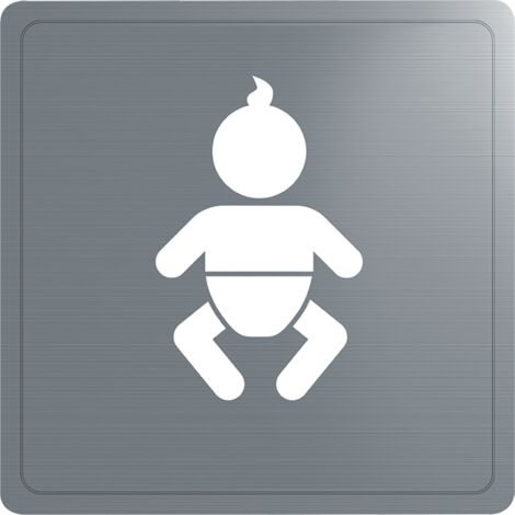 Delabie Symbole de mur pour salle de change en acier inoxydable 1.4301 sat. (Restpost.)