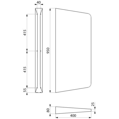 Delabie Urinal-Schamwand LISO XL Edelstahl 1.4301 satiniert