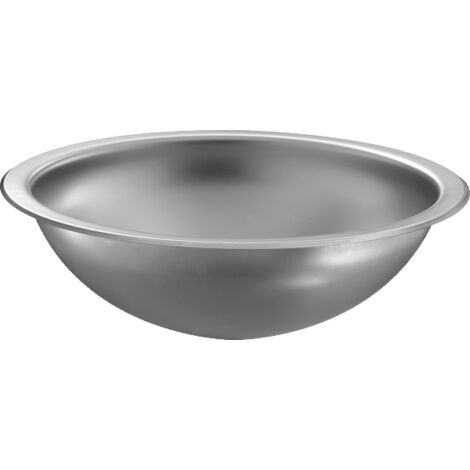 Delabie – Vasque à encastrer ronde 37,5 cm en inox 304 poli satiné – Résistante aux rayures et produits chimiques – Installation simplifiée