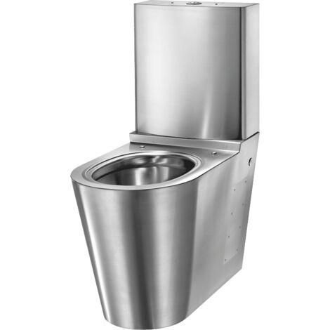Delabie WC Monobloc S21 avec chasse d'eau Edst. 1.4301 satiné