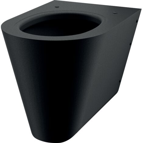 Delabie WC S21 S raccord mural arrière en acier inoxydable mat noir