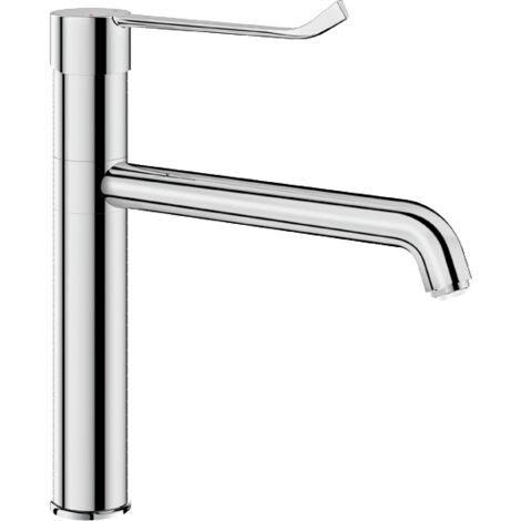 Delabie WT-MBatt. EP Schwenkauslauf hoch H165 L220, Hygienehebel