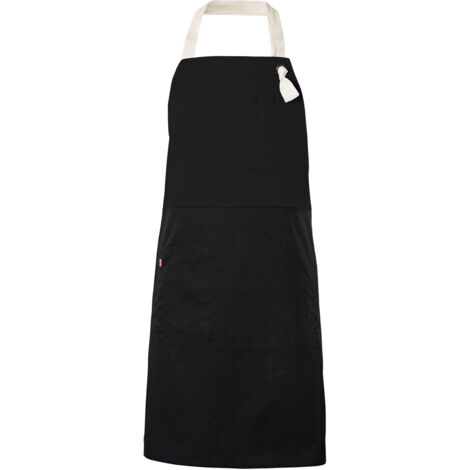 Delantal con peto bicolor 404210B  Negro